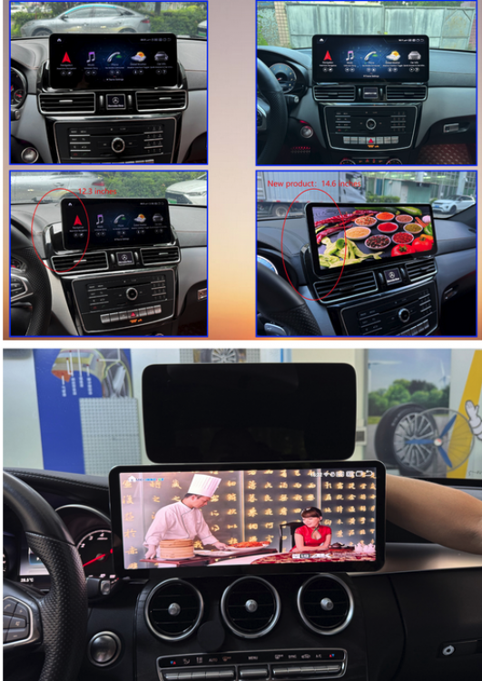 12,3"" Android 14 Android Display Carplay für Mercedes GLE / AMG – Kabelloses CarPlay, GPS & OEM-Integration – Ansicht 2